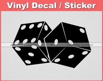 Dice, Die, Cube, Craps, Decal, Car Decal, Laptop Decal, Yeti Decal, Sticker, Vinyl