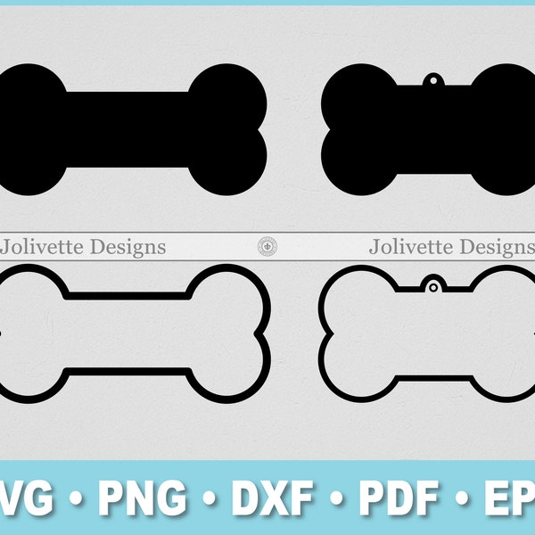 Bone, Dog, Dog Bone, Tag, Dog Tag, Bones, Clip Art, Clipart, Design, Svg Files, Png Files, Eps, Dxf, Pdf Files, Silhouette, Cricut, Cut File