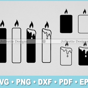 Kerze, Flamme, Feuer, Wachs, Schmelzen Clip Art, Clipart, Design, SVG-Dateien, Png-Dateien, Eps, Dxf, Pdf-Dateien, Silhouette, Cricut, Cut File