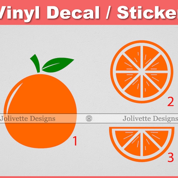 Orange, Fruit, Slice, Oranges, Juice Decal, Car Decal, Laptop Decal, Yeti Decal, Sticker, Vinyl