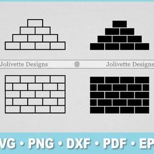 Può includere: Quattro motivi di mattoni in bianco e nero. Due sono piramidi, uno è un muro di mattoni nero pieno e l'altro è un contorno bianco di un muro di mattoni.