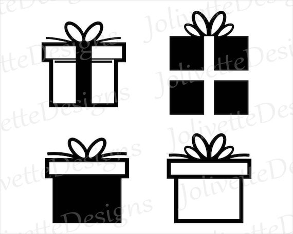 Download Christmas Gift Birthday Present Box Clip Art Clipart Etsy