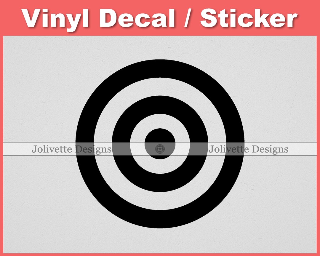 Target, Darts, Archery, Circle, Rings, Decal, Car Decal, Laptop Decal ...