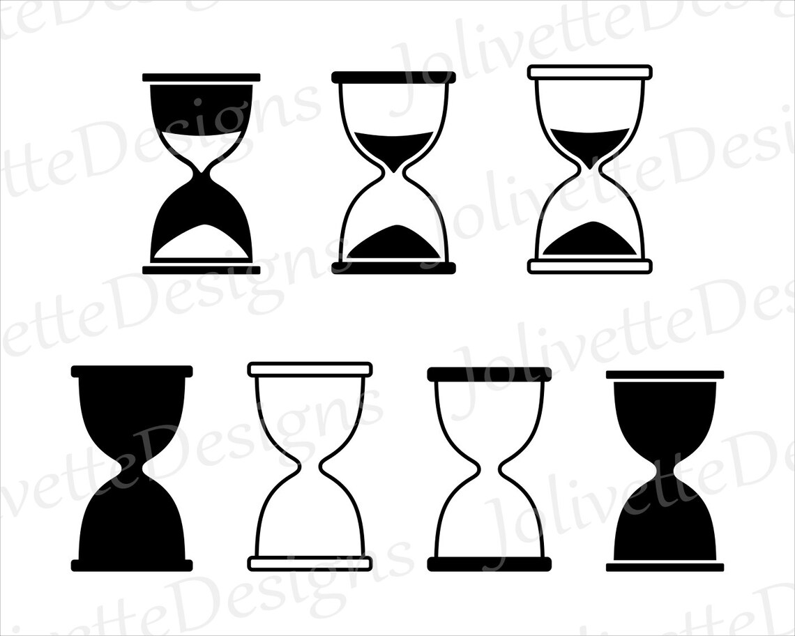 Hourglass Time Time Keeper Clip Art Clipart Design Svg Etsy