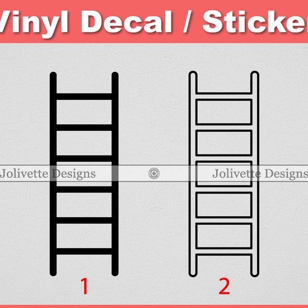 Ladder, Steps, Rail, Climb, Ladders, Work, Decal, Car Decal, Laptop Decal, Yeti Decal, Sticker, Vinyl