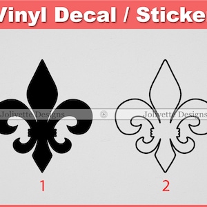 Fleur De Lis, Lily, French, Louisiana, Flower Decal, Car Decal, Laptop Decal, Yeti Decal, Sticker, Vinyl