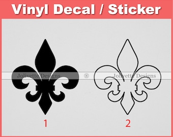 Fleur De Lis, Lily, French, Louisiana, Flower Decal, Car Decal, Laptop Decal, Yeti Decal, Sticker, Vinyl