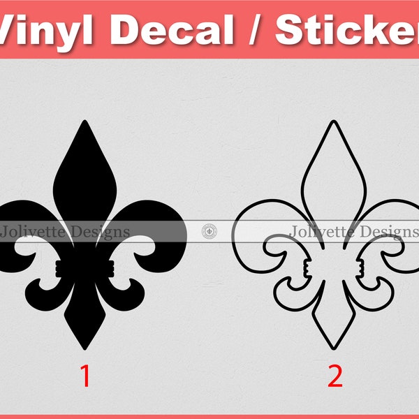 Fleur De Lis, Lily, French, Louisiana, Flower Decal, Car Decal, Laptop Decal, Yeti Decal, Sticker, Vinyl