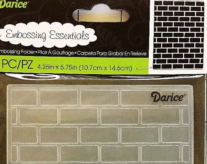 Darice Embossing Folder brick Pattern New Etsy