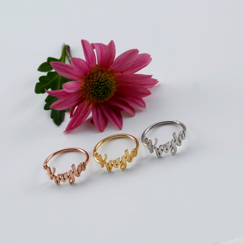 Name Ring-Gold Name Ring-Personalized Name Ring-Personalized Jewelry Custom Word Ring Christmas Gift Gift For Her