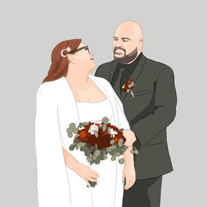 Paar portrettekening, aangepaste illustratie, gepersonaliseerd cadeau, aangepaste cartoontekening, homewarming cadeau, aangepast portret