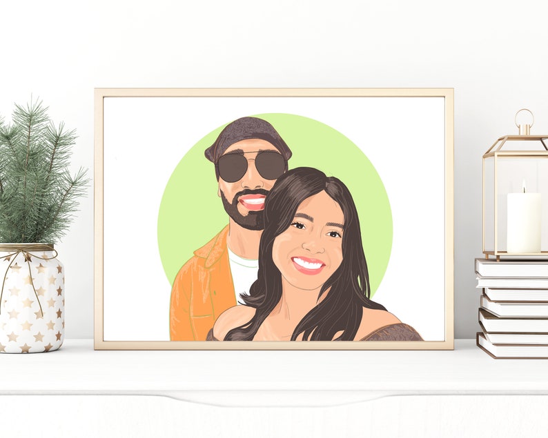 Custom Drawing, Gifts for Him, Custom family Portrait, Portrait from Photo, Personalized Gifts, Anniversary Christmas image 4