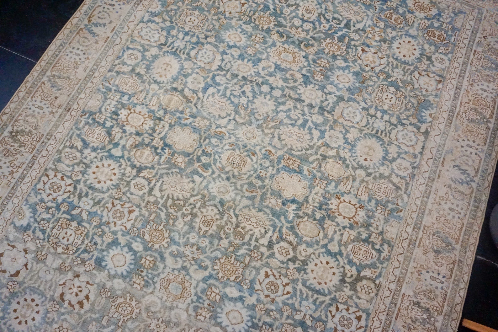 810 X 123 Classic Vintage Rug Muted Blue Brown Beige - Etsy