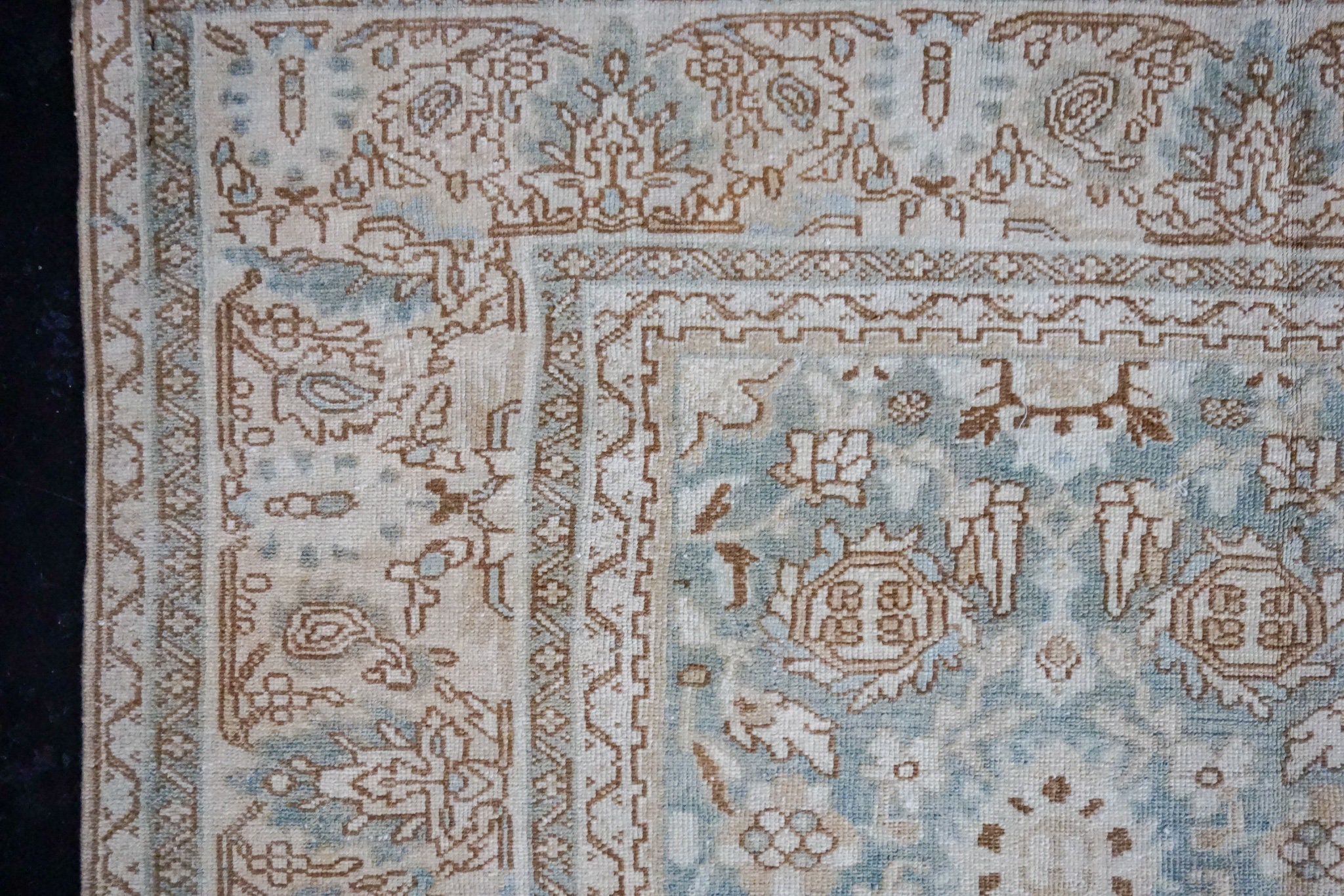 810 X 123 Classic Vintage Rug Muted Blue Brown Beige - Etsy