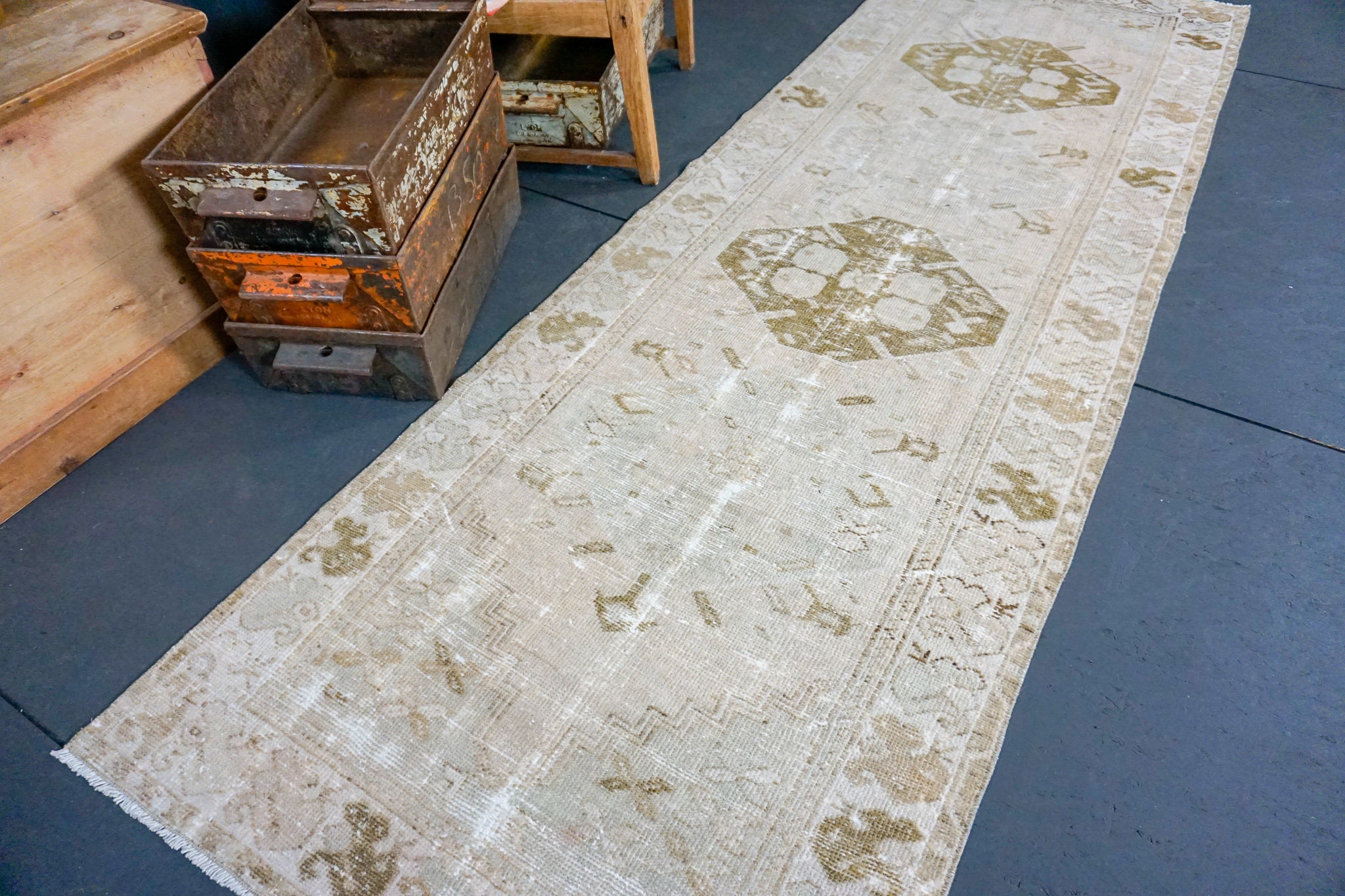 3 x 9 runner beige runner turkish oushak rug 1960s muted beige bluegray pink and khaki green handmade carpet 3 x 9 runner beige runner turkish oushak rug 1960s muted beige bluegray pink and khaki green handmade carpet