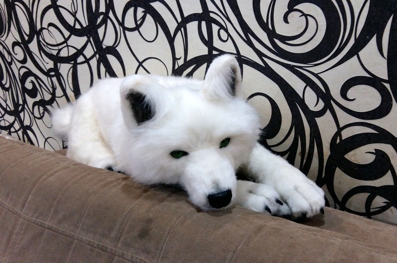 Réaliste loup peluche Pet portrait peluche Collectible pet Etsy