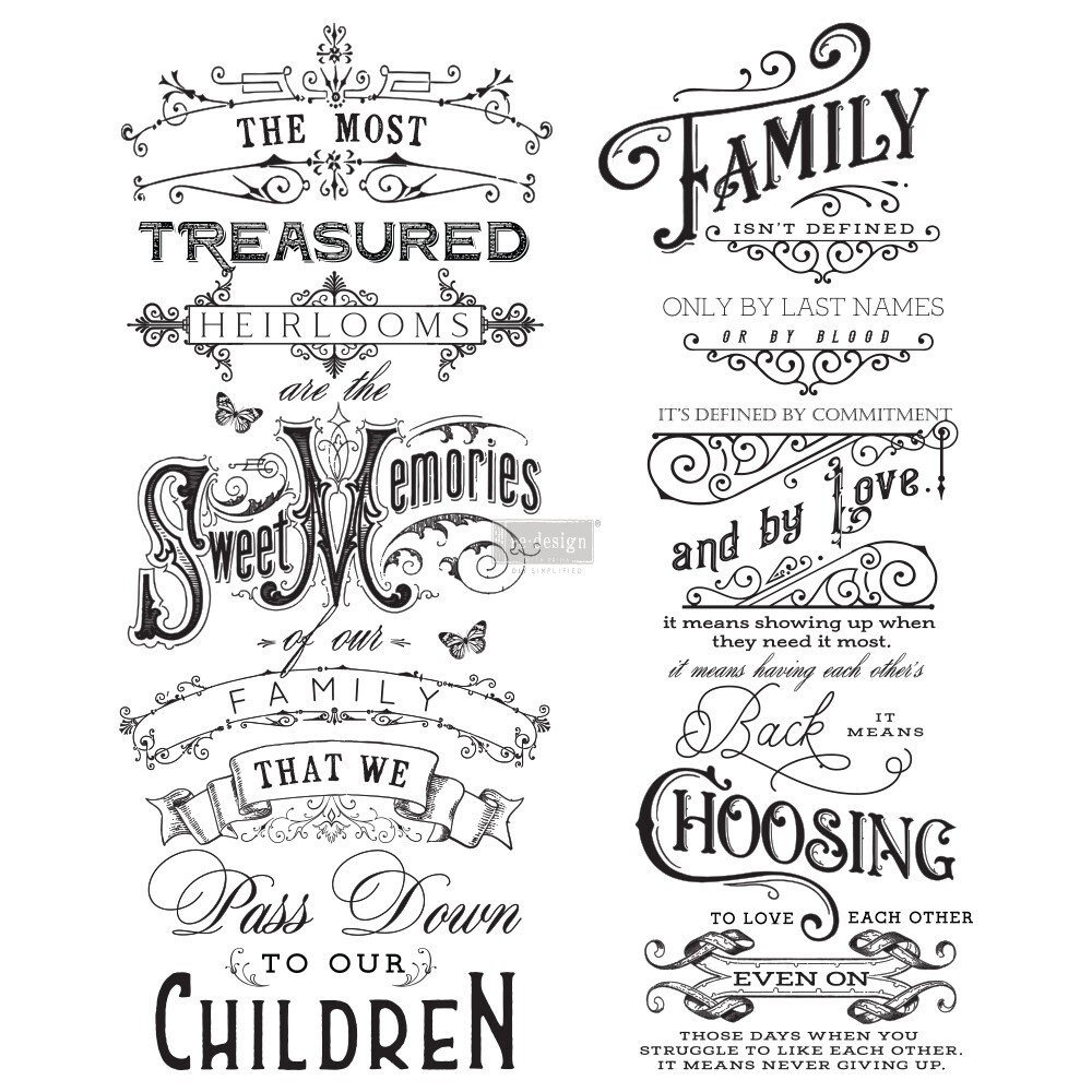 Redesign With Prima Transfer Family Heirlooms Prima Re Etsy