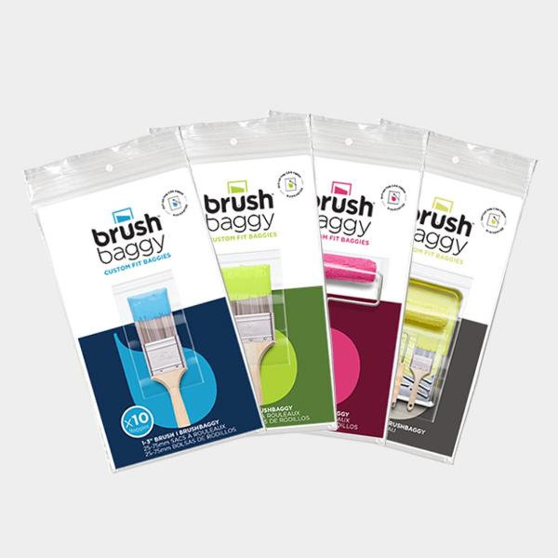 Brush baggy set of 4 packs cling on brushes zibra brushes Etsy