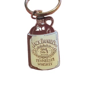 Jack Daniel's Enamel & Gold Tone Key Ring - Old No. 7 Bottle - 2000 Vintage