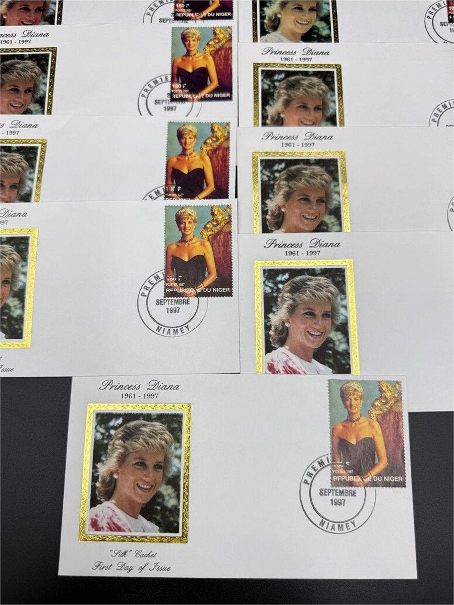 ダイアナ妃記念切手貼付済み封筒9枚セット（初日発行） - Etsy 日本