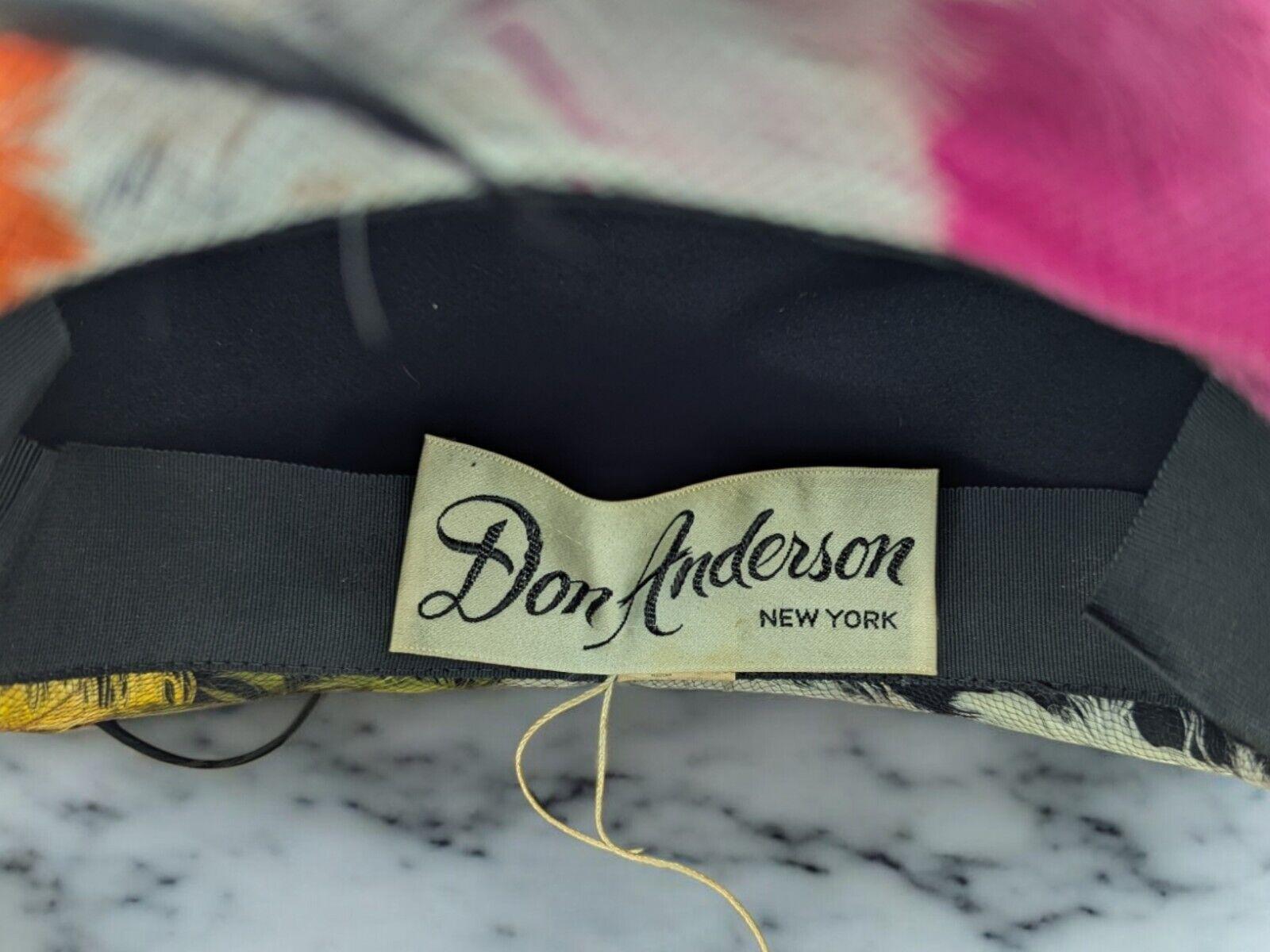 Vintage Don Anderson New York Womans Formal Hat Vibrant  display picture 3