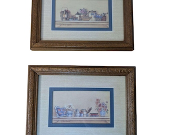 Set von 2 Gedruckten Stillleben Illustrationen von Kay Lamb Shannon