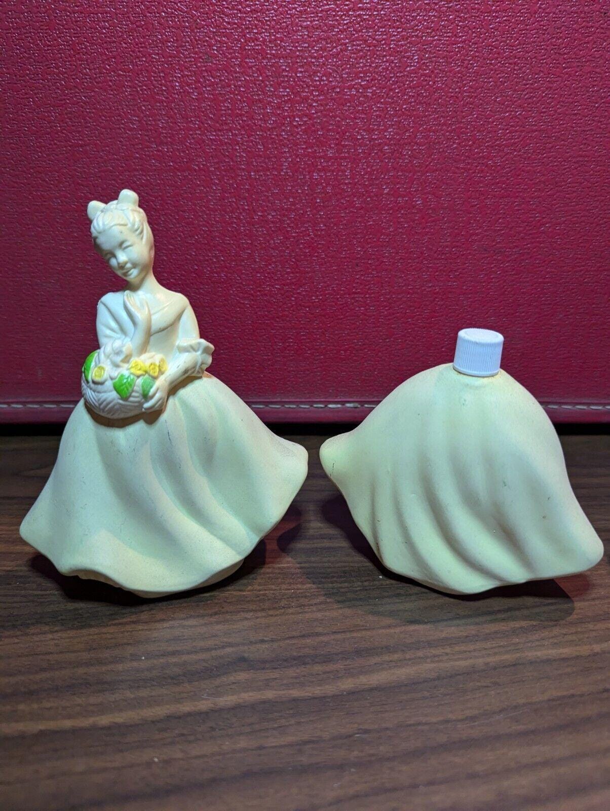 Vintage Avon Flower Maiden Girl Cologne Bottles Topaze