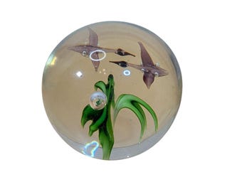 美しいティファニーのクリスタルペーパーウェイト - Etsy 日本