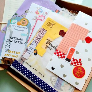 Pacco di carta n. 2, forniture per diario, posta felice (oltre 50 articoli)