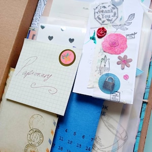 Papieren verpakking nr. 1, dagboekbenodigdheden, blije post (50+ items)