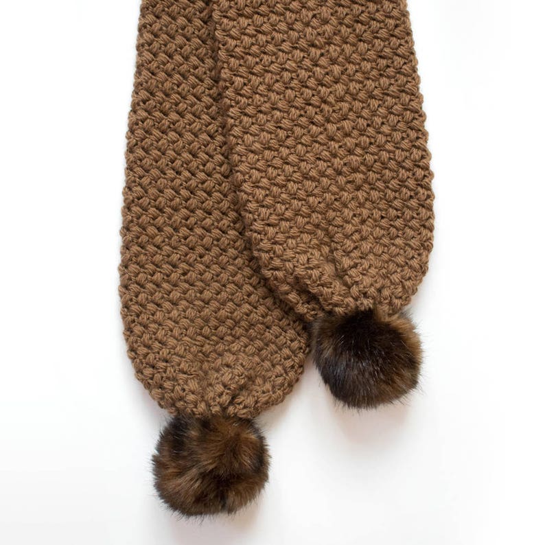 Crochet Pompom Scarf Pattern CROCHET PATTERN Scarf Pattern Crochet Pompom Scarf Crochet Crochet Scarf Pattern