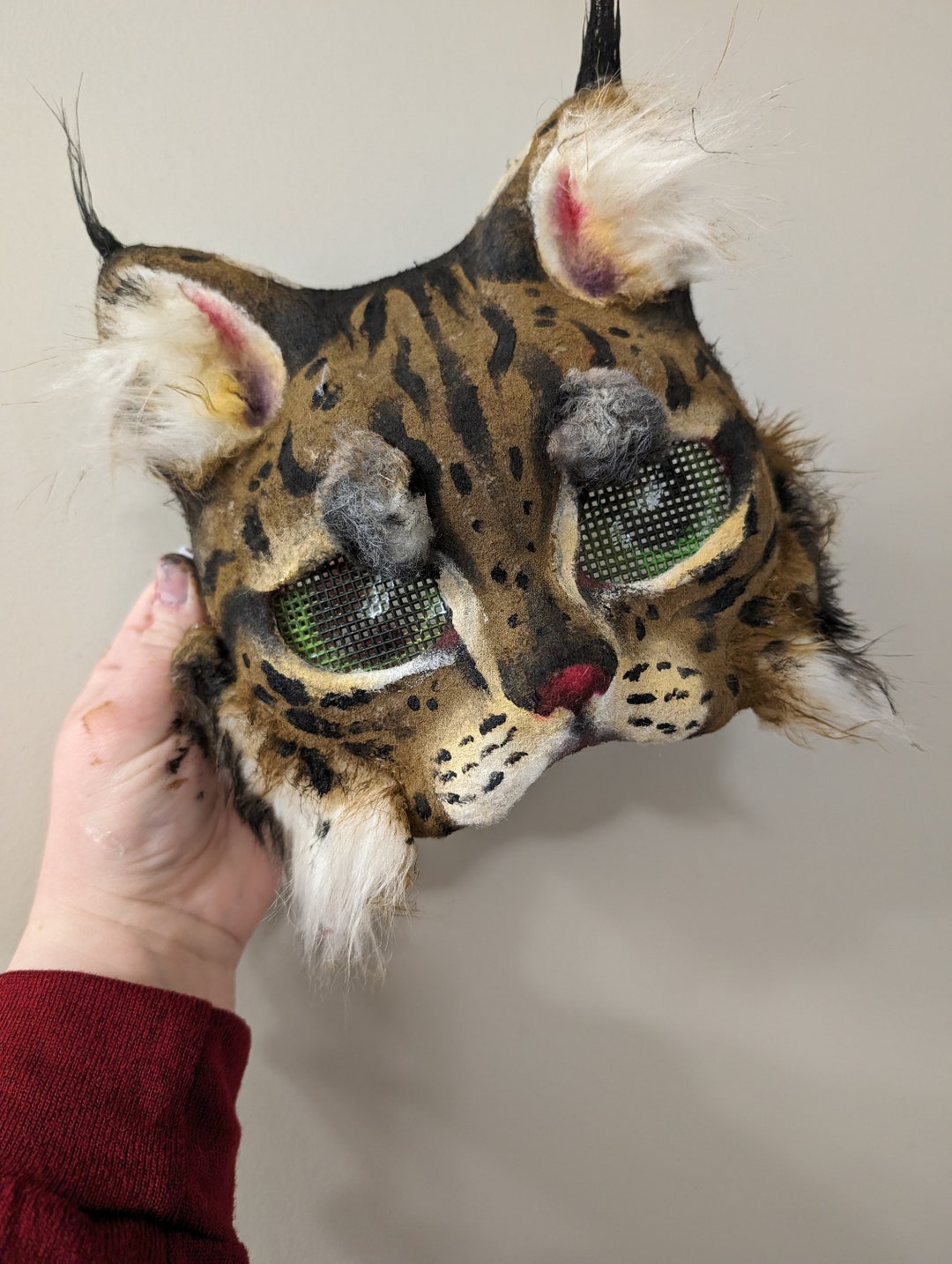 Lynx / Bobcat Therian Mask, Furry Mask, Masquerade Mask, Cool Costume