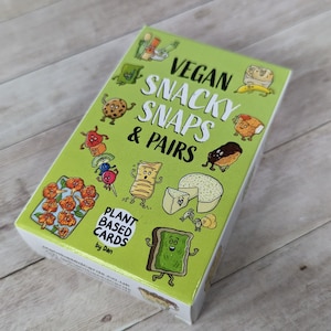 Vegan Card Game Vegan Gifts Vegan Gift Ideas Vegan gifts for children Snaps Pairs Card Games Vegan Family Game image 1