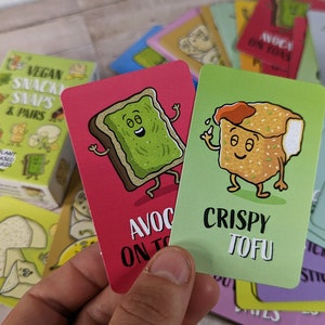 Vegan Card Game Vegan Gifts Vegan Gift Ideas Vegan gifts for children Snaps Pairs Card Games Vegan Family Game Vegan Snaps