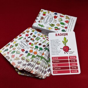 Vegan Gift Vegan Top Trumps Plant Based Top Trumps Card game food education cards veggie flash card gift for vegans nutrition image 3