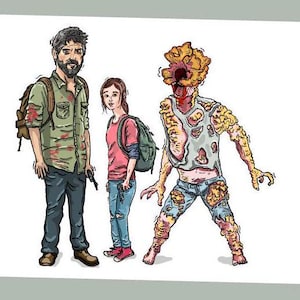 Der Letzte von uns Karte | Joel Last von uns | Ellie | Infizierter Clicker | Videospiel | Spielen | Aussenseiter | TV-Serie | Geburtstagskarten | Witziger Zombie