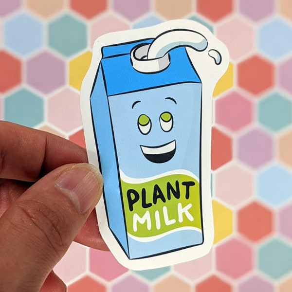 Plant Milk Sticker | Oat Milk Sticker | Dairy Free Stickers | Vegan Sticker | Plant-based | Fridge | Laptop Decal | Vegan Vinyl | Scrapbook