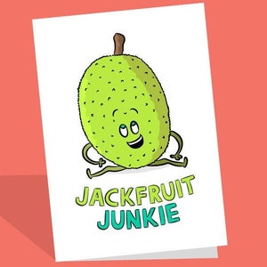 Jackfruit-kaart | Plantaardige woordspelingen | Veganistische jackfruit | Fruitari | Leuke vriend | Vriendin | Grappige woordspeling | Exotisch fruit | Sri Lanka
