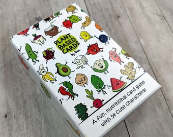 Vegan Gift - Vegan Top Trumps -  Plant Based Top Trumps - Card game - food education cards - veggie flash card - gift for vegans - nutrition