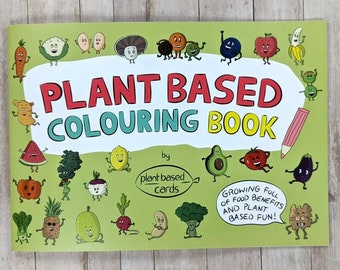 Vegan Colouring Book: Plant-Based Food Characters, Fun Facts