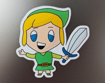 Link Sticker | Legend of Zelda stickers | Video Gamer Stickers | Cute Vinyl | The Wind Walker | Zelda Sticker | Scrapbook | MacBook | Tablet