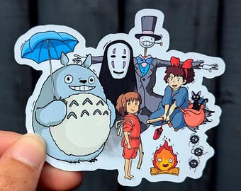 Ghibli Sticker | Studio Ghibli Stickers | Spirited Away Sticker | Totoro | Vinyl | Howls Moving Castle | Kikis Delivery | Anime Kawaii