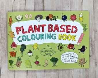 Vegan Colouring Book | Plant Based Coloring Book | Vegetable Colouring | Healthy Activity | Vegan Children | Healthy Gift | Vegans | Family