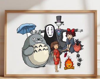 AI - 魔女の宅急便ポスター：スタジオジブリアニメアート（デジタル