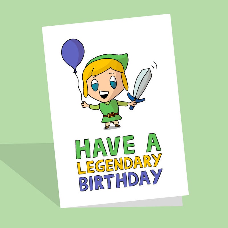 Nintendo Birthday Card - Etsy