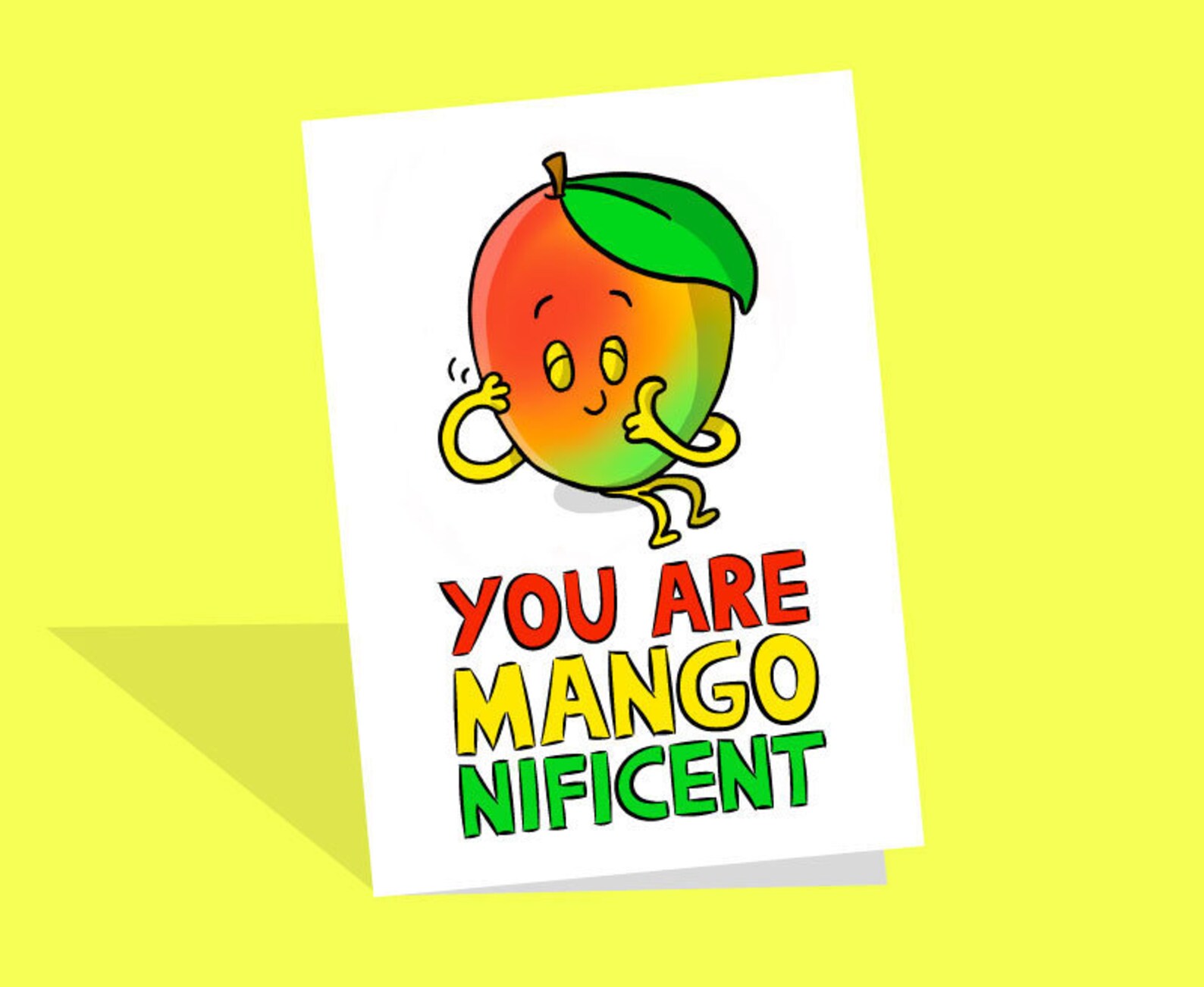 Mango Card / Sei magnifico / Mango Puns / Mango Birthday Card Etsy Italia