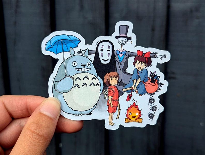 Studio Ghibli Card | My Neighbour Totoro Birthday | Spirited Away | Howls Moving Castle | Kikis Delivery Service | Soot Sprite | Anime Cards Card & Sticker