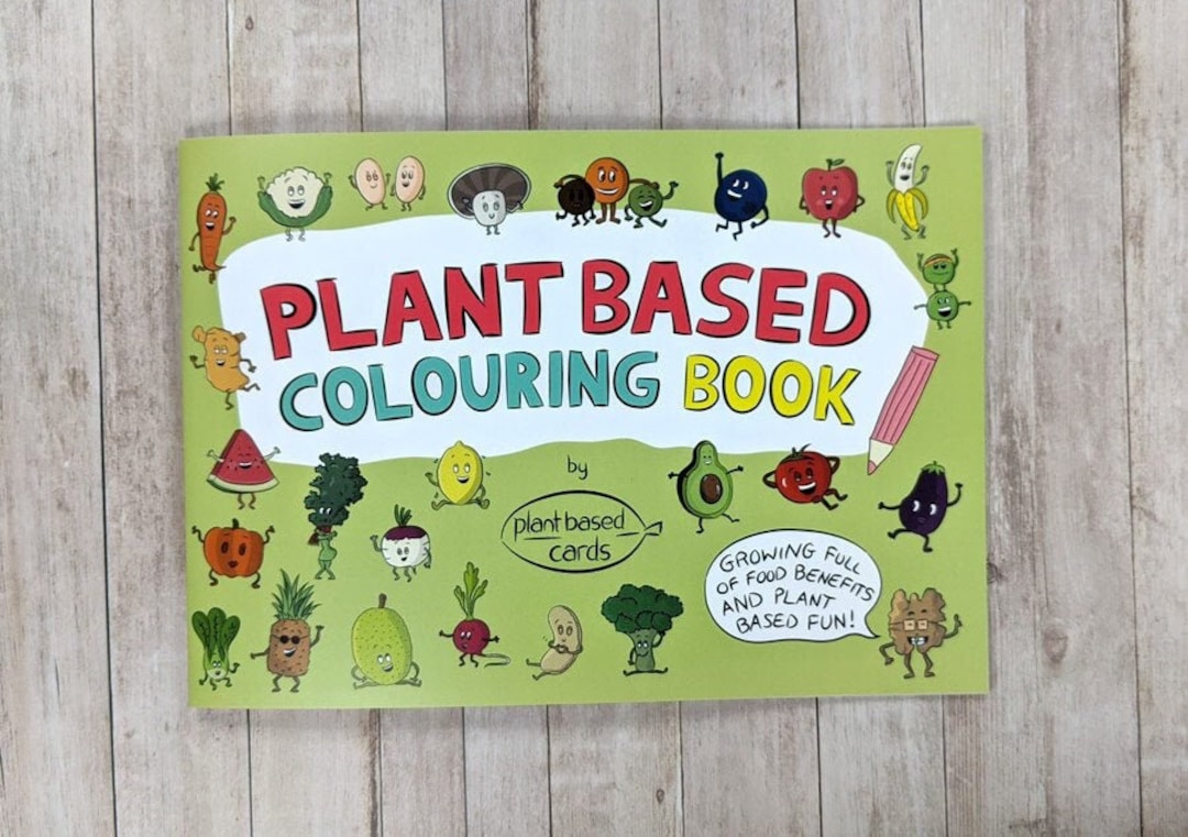 Vegan Colouring Book | Plant Based Coloring Book | Vegetable Colouring ...