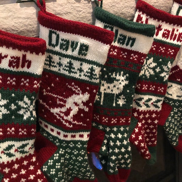 Hand Knit Christmas Stockings