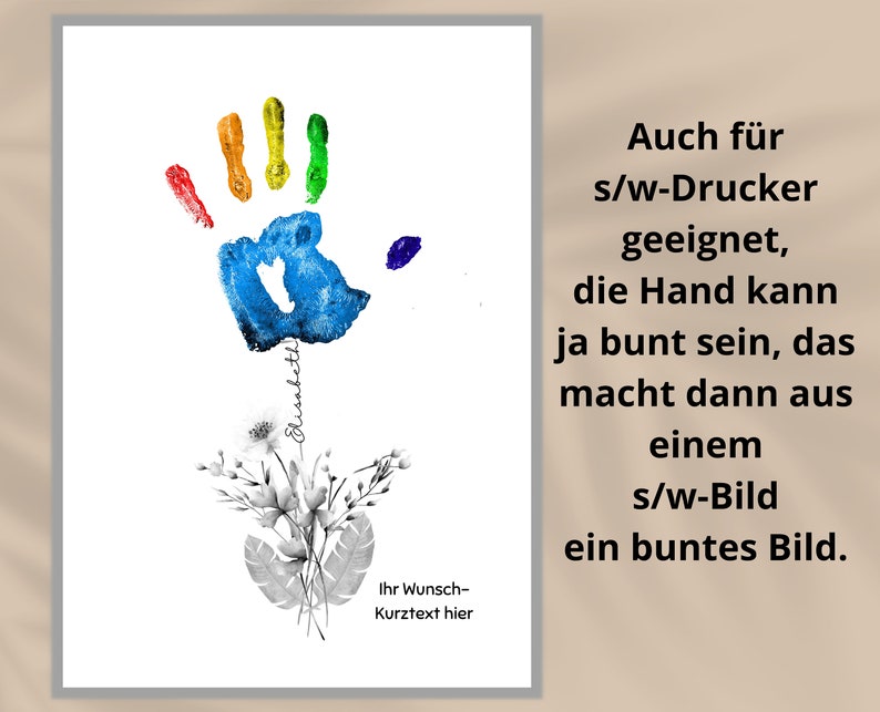 Personalisiertes Geburtstags Handabdruck Geschenk von Kindern Etsy.de
